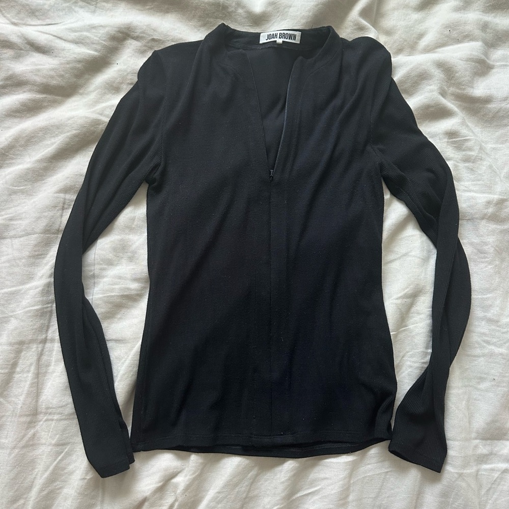 JOAH BROWN INVISIBLE ZIP LONG SLEEVE